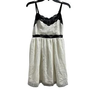 Lottie & Holly Band of Gypsies sheer lined black lace babydoll  slip dress sz S